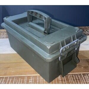 Wise 56011-13 15" L x 7.75" W x 6.5" H Olive Green Small Dry Box Ammo Tackle Box